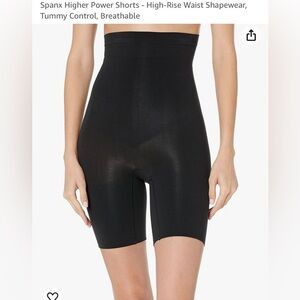 Spanx higher power black short xL